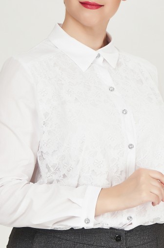 Блуза офисная белая 1910040 фото: #1