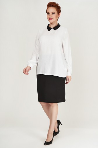 Блуза офисная белая 1910039: Цвет 2 фото: #1