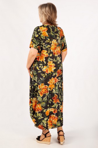 Платье Вероника-2: Цвет листья терракотовые фото: #1