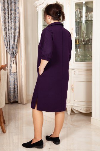 Платье Бренда-2: Цвет баклажановый фото: #1