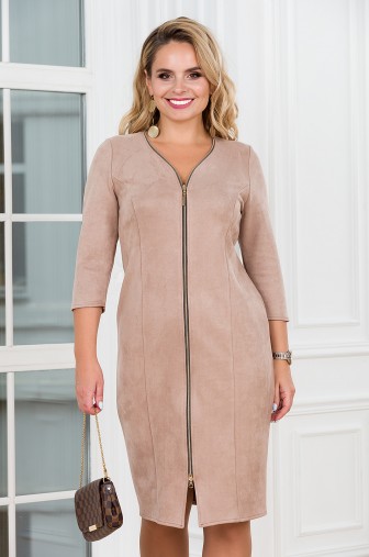 Фото: Платье «Молния». Цвет: светло-бежевый