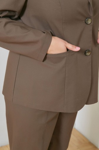 Жакет 1356: Цвет темно-коричневый фото: #1