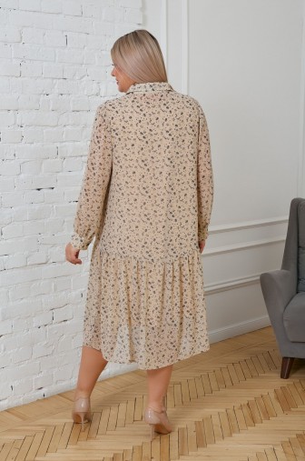 Платье 1348: Цвет бежевый фото: #1