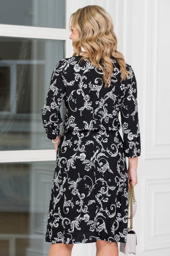 Платье «Амелия». Цвет: чёрный / слоновая кость фото: #1