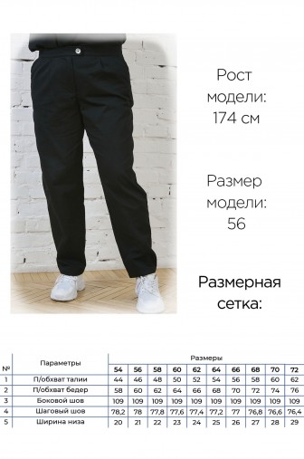 Брюки 868: Цвет черный фото: #1