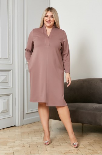 Платье 1255: Цвет коричнево-розовый фото: #1