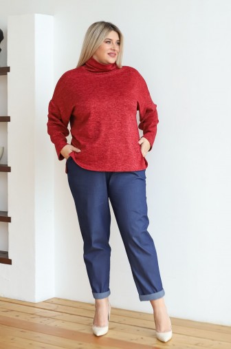 Водолазка 1333: Цвет красный фото: #1