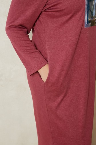 Платье 1297: Цвет бордовый фото: #1