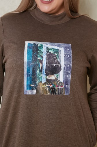 Платье 1297: Цвет коричневый фото: #1