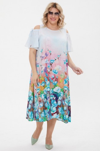 Фото: Платье 1220: Цвет голубой