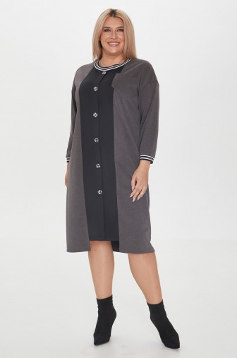 Платье 1241: Цвет серый фото: #1