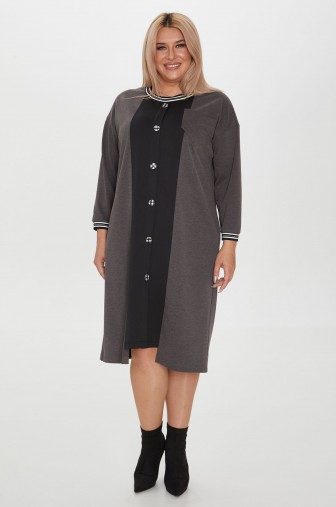 Платье 1241: Цвет серый фото: #1