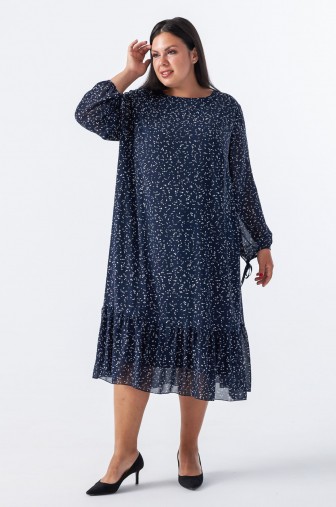 Платье 1289: Цвет темно-синий фото: #1