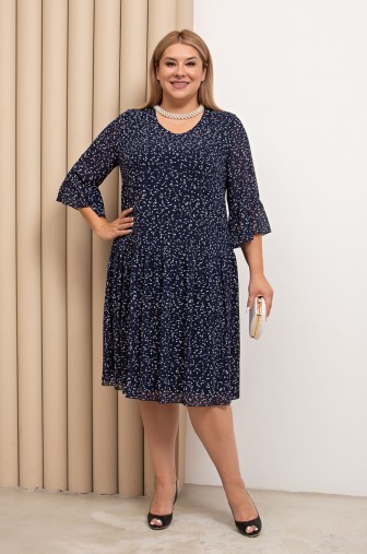 Платье 1383: Цвет темно-синий фото: #1