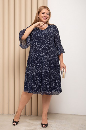 Платье 1383: Цвет темно-синий фото: #1