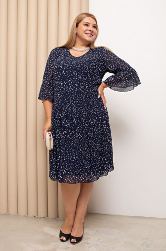 Платье 1383: Цвет темно-синий фото: #1