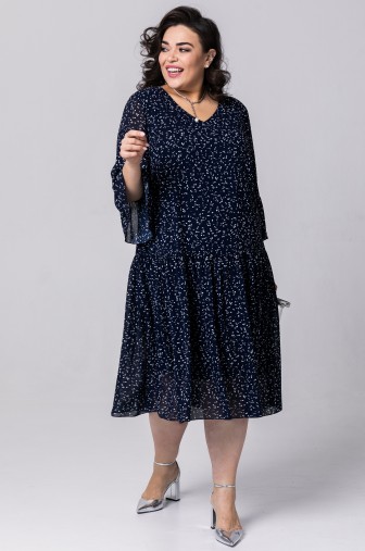 Платье 1383: Цвет темно-синий фото: #1