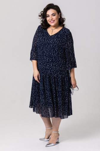 Платье 1383: Цвет темно-синий фото: #1