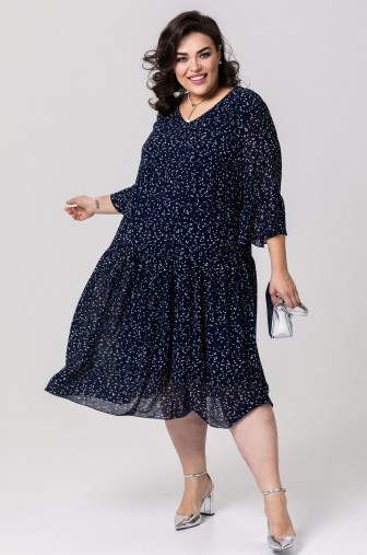 Фото: Платье 1383: Цвет темно-синий