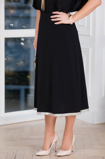 Юбка «Виолетта». Цвет: чёрный / серебро / золото фото: #1