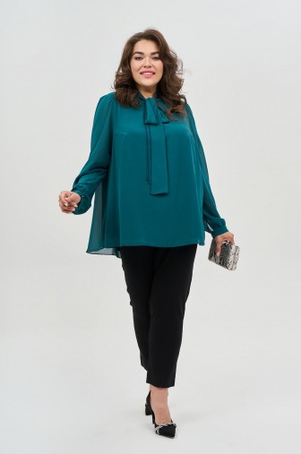 Блузка 1069: Цвет бирюзовый фото: #1