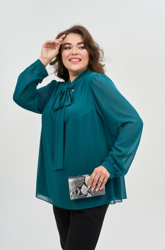 Блузка 1069: Цвет бирюзовый фото: #1