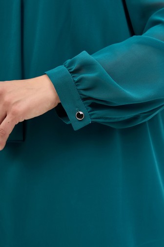 Блузка 1069: Цвет бирюзовый фото: #1