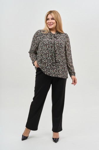 Блузка 1069: Цвет черно-белый фото: #1