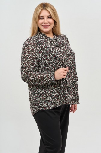 Блузка 1069: Цвет черно-белый фото: #1