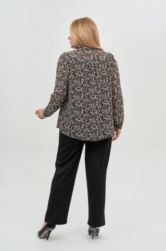 Блузка 1069: Цвет черно-белый фото: #1