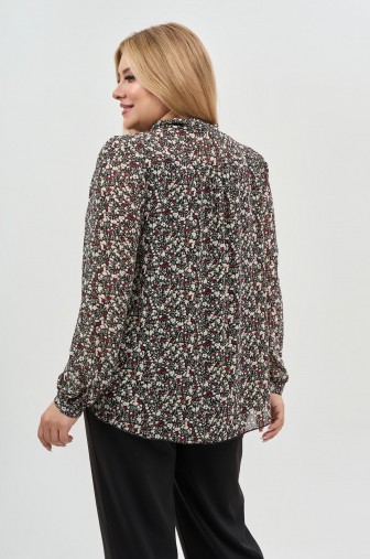 Блузка 1069: Цвет черно-белый фото: #1