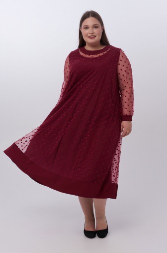 Фото: Платье 1157: Цвет бордовый