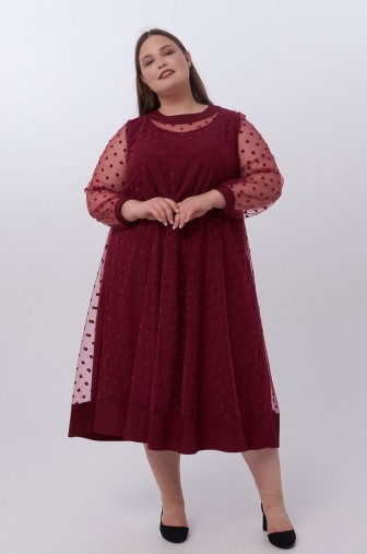 Платье 1157: Цвет бордовый фото: #1