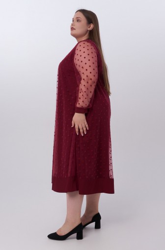 Платье 1157: Цвет бордовый фото: #1