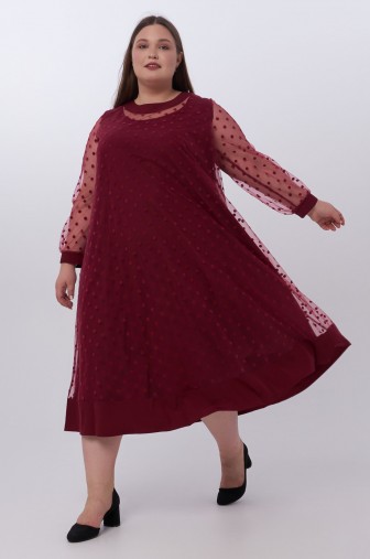 Платье 1157: Цвет бордовый фото: #1