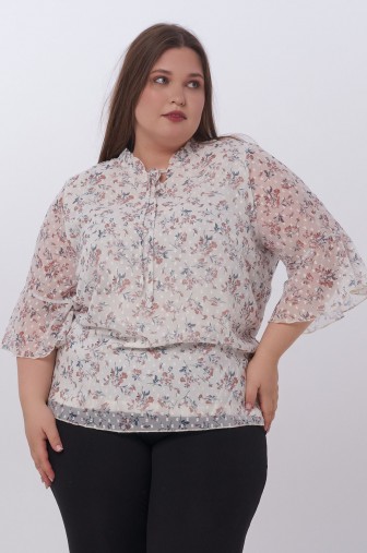 Блузка 1397: Цвет молочный фото: #1