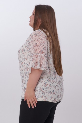 Блузка 1397: Цвет молочный фото: #1
