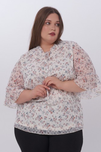 Блузка 1397: Цвет молочный фото: #1