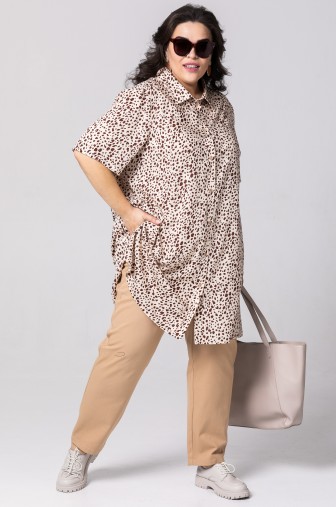 %Туника 1073: Цвет бежевый распродажа% фото: #1