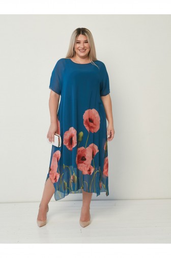 Платье 901: Цвет бирюзовый фото: #1