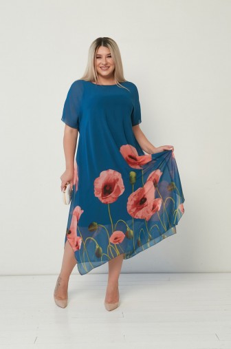 Платье 901: Цвет бирюзовый фото: #1