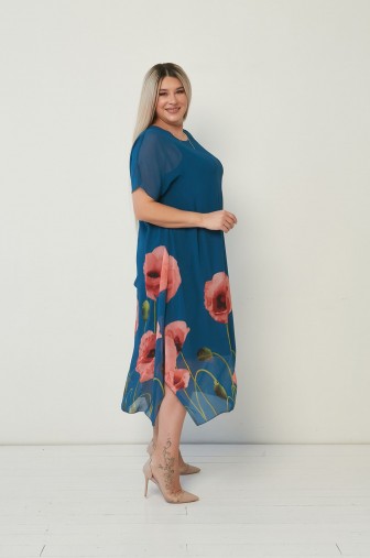 Платье 901: Цвет бирюзовый фото: #1