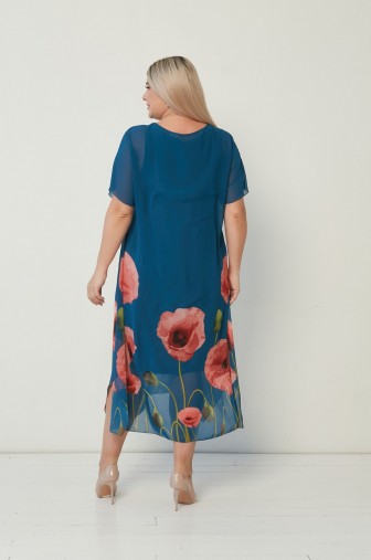 Платье 901: Цвет бирюзовый фото: #1