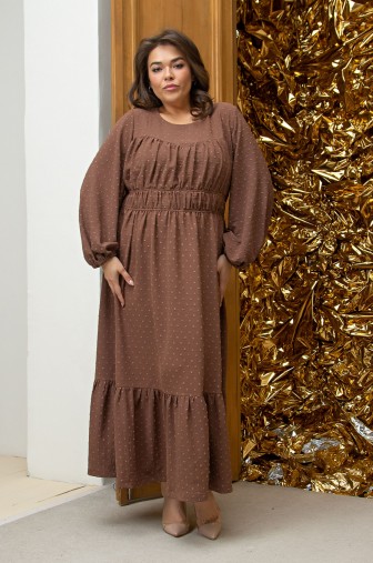 Платье 1391: Цвет коричневый фото: #1