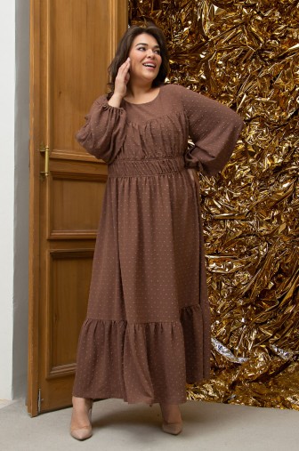 Платье 1391: Цвет коричневый фото: #1