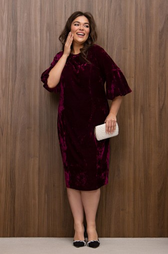 Фото: Платье 1382: Цвет бордовый