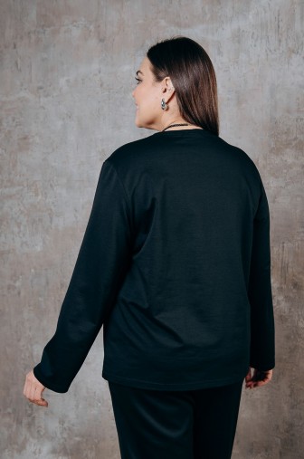 Лонгслив 1238: Цвет черный фото: #1