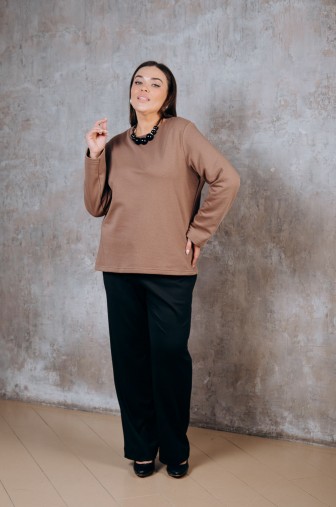 Лонгслив 1269: Цвет коричневый фото: #1