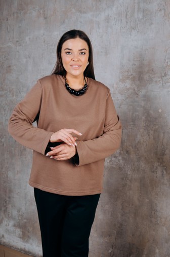 Лонгслив 1269: Цвет коричневый фото: #1