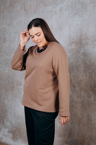Лонгслив 1269: Цвет коричневый фото: #1